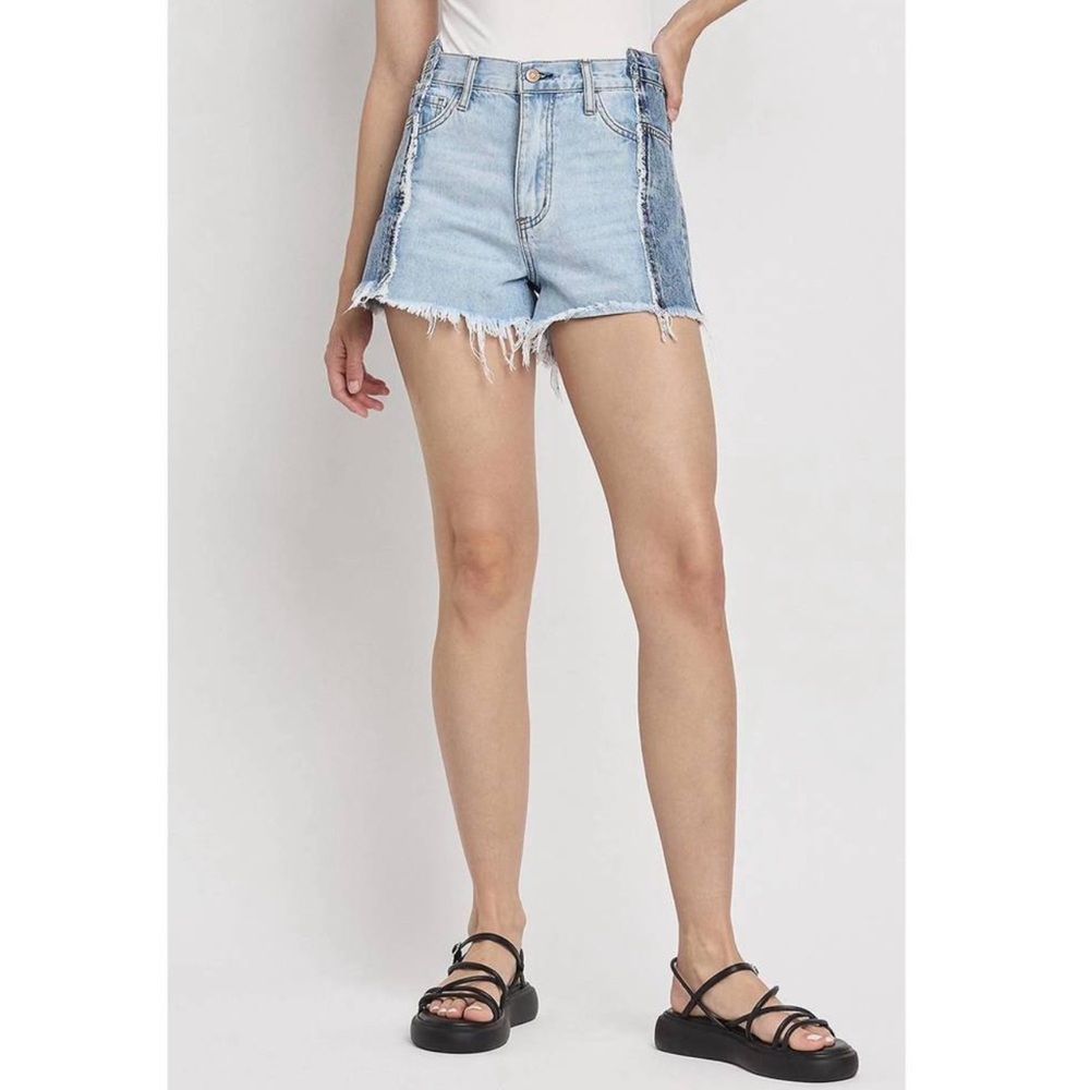 Flying Monkey Two Tone Patch High Rise Denim Shor… - image 3